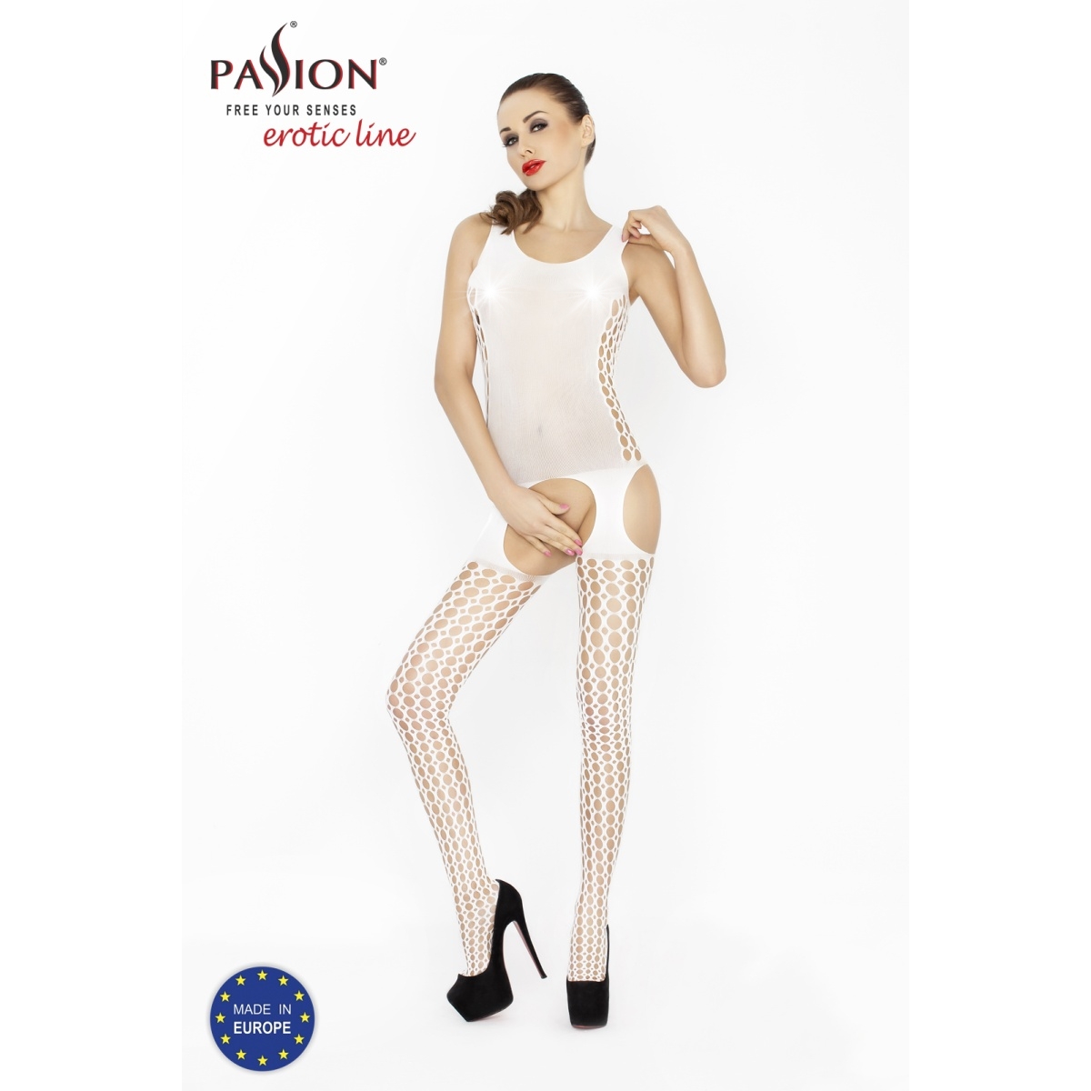 Catsuit PASSION BS029 bílý S-L