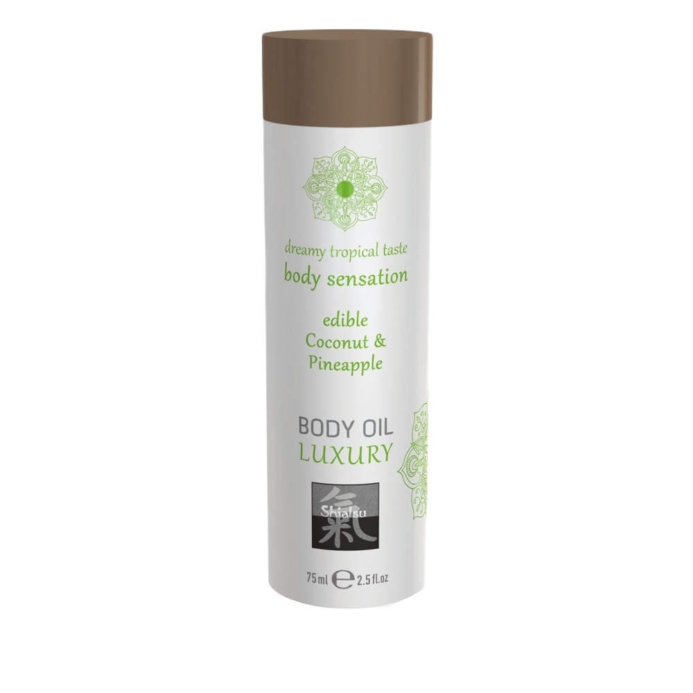 Olej masážní Shiatsu Edible Coconut & Pineapple 75 ml Olej masážní Shiatsu Edible Coconut & Pineapple 75 ml