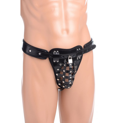 Pás cudnosti STRICT Safety Net Male Chastity Belt