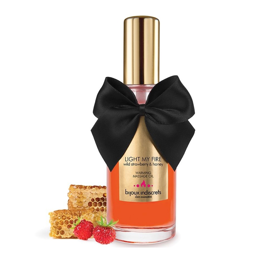 Olej BIJOUX INDISCRETS LIGHT MY FIRE WILD STRAWBERRY warming 100 ml