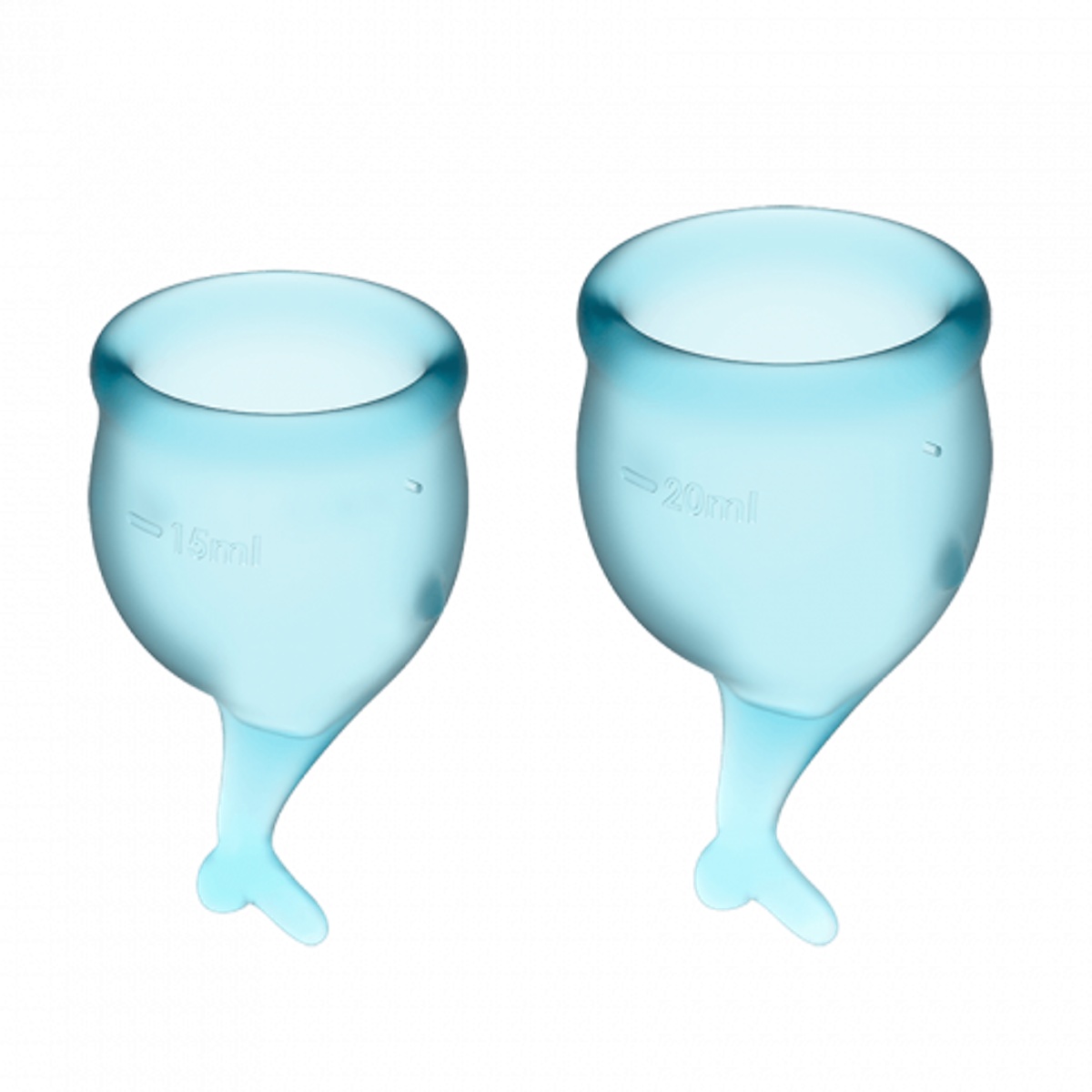 Menstruační kalíšky SATISFYER FEEL SECURE MENSTRUAL CUP tyrkysové