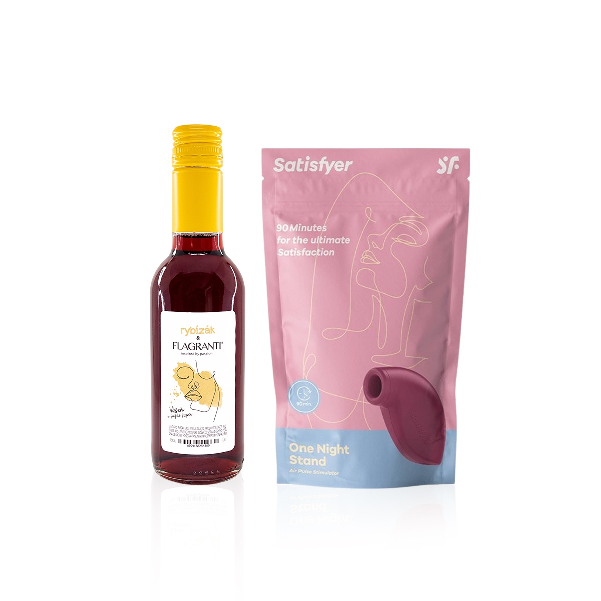 SET Víno Rybízák 11,5% 2,5 dcl + SATISFYER ONE NIGHT STAND červený