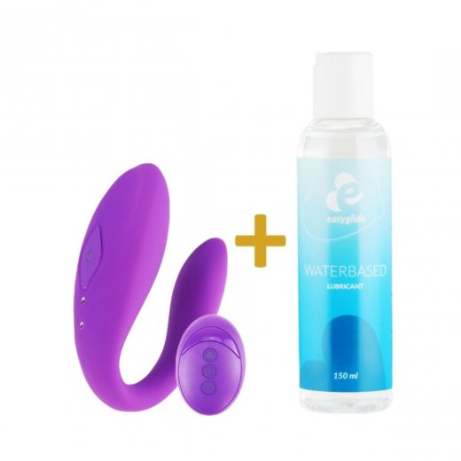 SET p�rov� vibr�tor APHOJOY WE-VI fialov� + lubrika�n� gel EasyGlide 150 ml