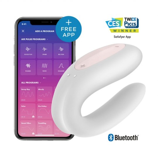 SATISFYER DOUBLE JOY white