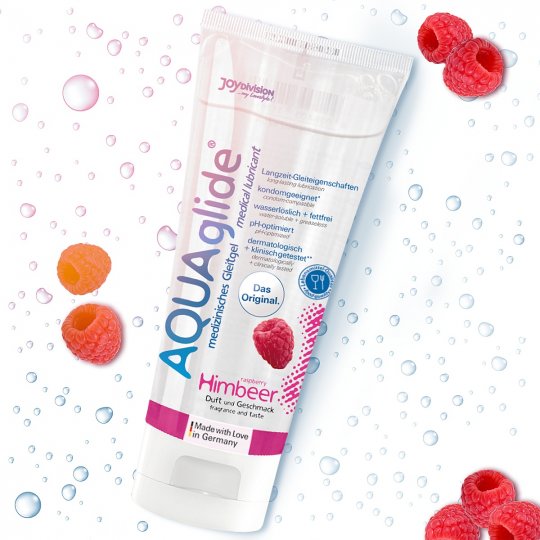 Lubrika�n� gel JoyDivision AQUAglide Raspberry 100 ml