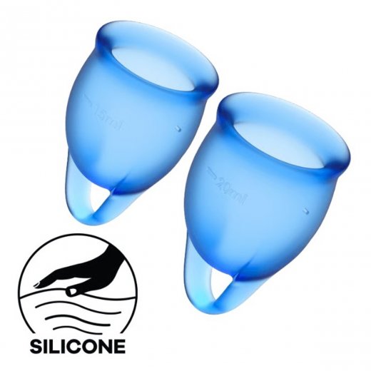 Menstrua�n� kal�ky SATISFYER FEEL CONFIDENT MENSTRUAL CUP modr�