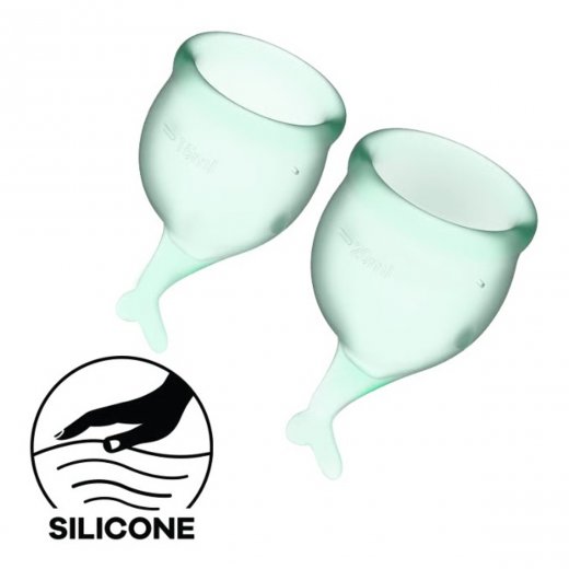 Menstrua�n� kal�ky SATISFYER FEEL SECURE MENSTRUAL CUP sv�tle zelen�