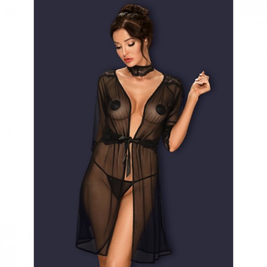 �upan Obsessive Lucita Peignoir �ern� S/M