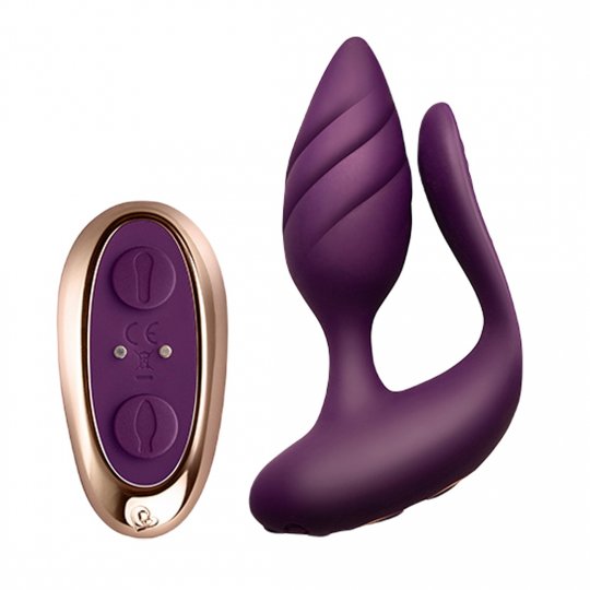 Vibr�tor an�ln� Rocks-Off COCKTAIL Dual Motored Couples Toy fialov�