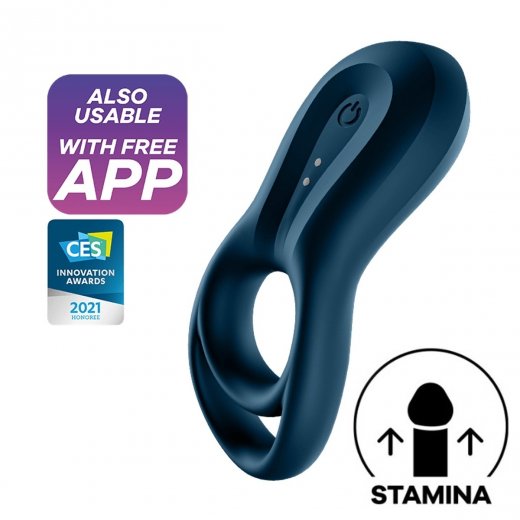 Krou�ek na penis SATISFYER EPIC DUO modr�