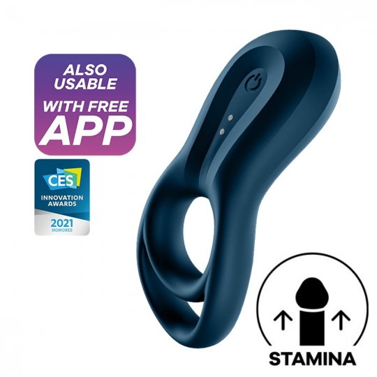 Krou�ek na penis SATISFYER EPIC DUO modr�