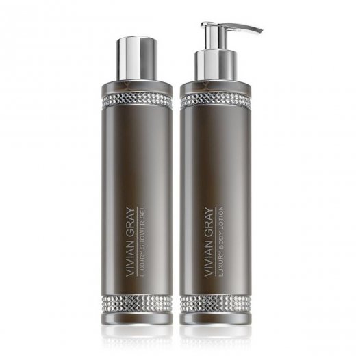 D�rkov� sada na t�lo Vivian Gray Grey Crystals 2 x 250 ml