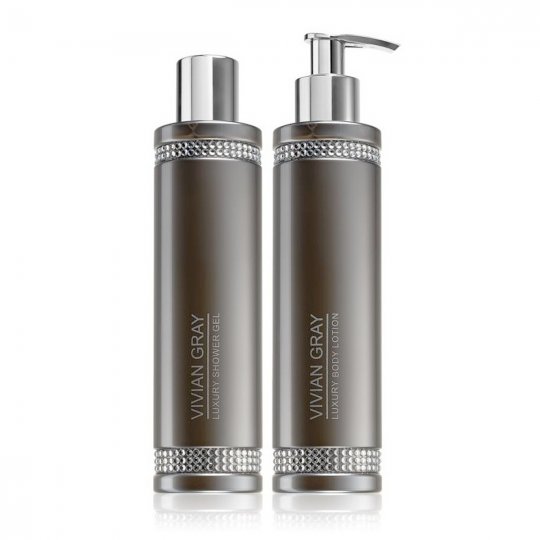 D�rkov� sada na t�lo Vivian Gray Grey Crystals 2 x 250 ml
