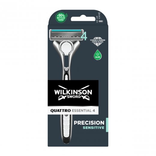 Holic� strojek WILKINSON Sword Quattro Titanium Sensitive + 1 ks hlavice