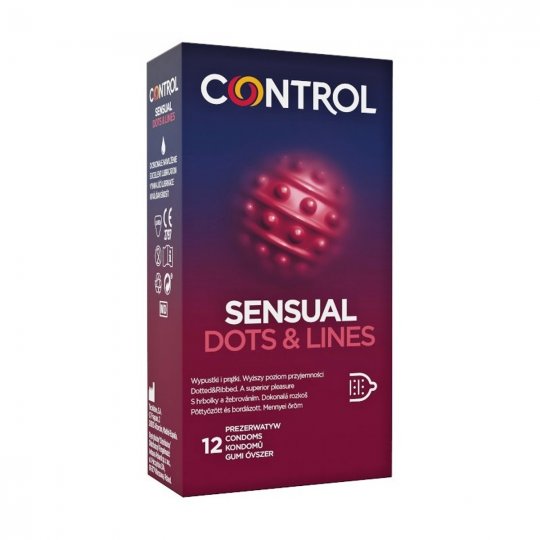 Kondom CONTROL SENSUAL DOTS & LINES 12 ks