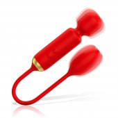 Vibr�tor 2v1 Mia TOSCANA WAND + EGG �erven�