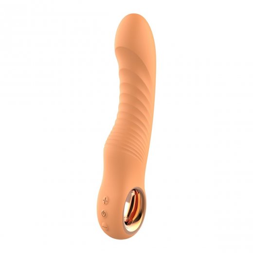 Vibr�tor Dream Toys GLAM Flexible Ribbed Vibe oran�ov�