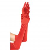 Rukavice Leg Avenue Extra Long Satin �erven�