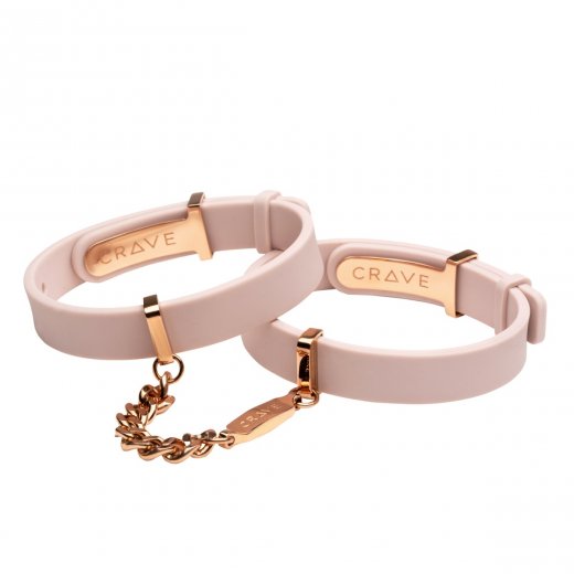 Pouta na ruce CRAVE - ID CUFFS PINK/ROSE GOLD