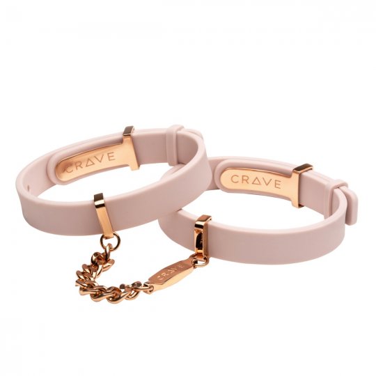 Pouta na ruce CRAVE - ID CUFFS PINK/ROSE GOLD