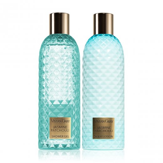 Kosmetick� sada p��e o t�lo Vivian Gray Gemstone Jasmine & Patchouli 2 x 300 ml