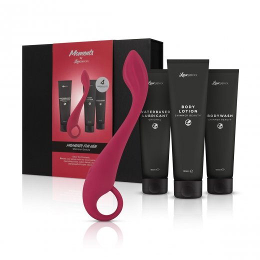 D�rkov� sada LoveBoxxx Moment Box Women Shimmer Beauty �erven�