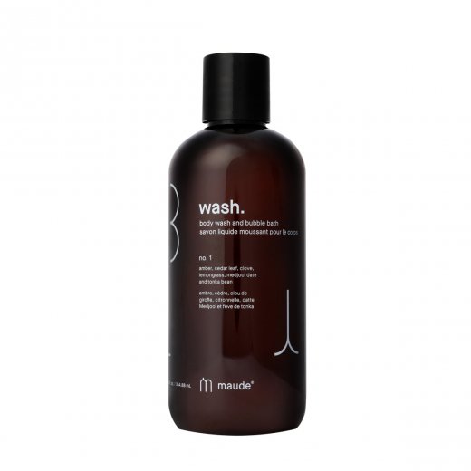 T�lov� myc� gel a koupelov� p�na Maude WASH no.1 amber, cedar leaf & lemongrass 355 ml