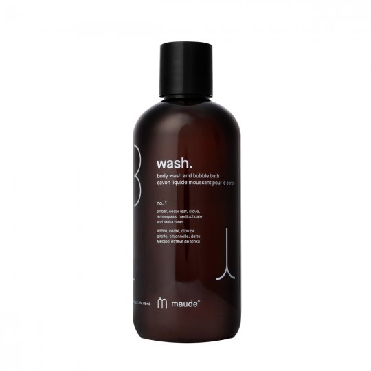 T�lov� myc� gel a koupelov� p�na Maude WASH no.1 amber, cedar leaf & lemongrass 355 ml