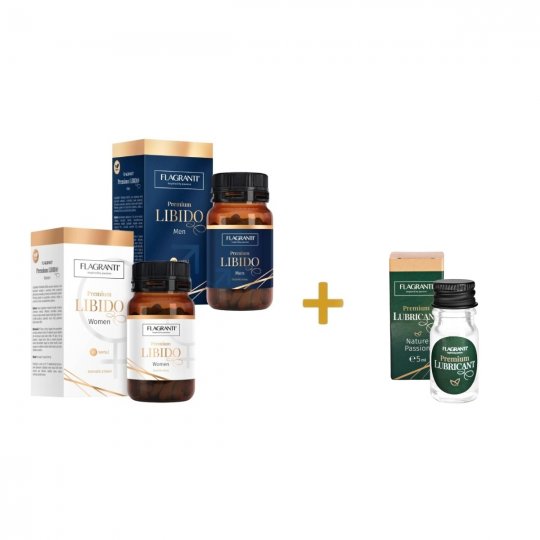 SET FLAGRANTI PREMIUM LIBIDO men + women 90 kapsl� + lubrika�n� gel 5 ml ZDARMA