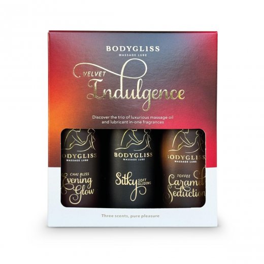 Sada olej� 2v1 BodyGliss Travel Edition Velvet Indulgence 3 x 30 ml