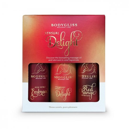 Sada olej� 2v1 BodyGliss Travel Edition Sensual Delight 3 x 30 ml