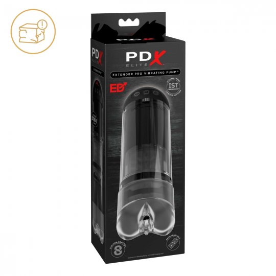 Vakuov� pumpa vibra�n� Pipedream PDX Elite Extender Pro �ern� - po�kozen� obal